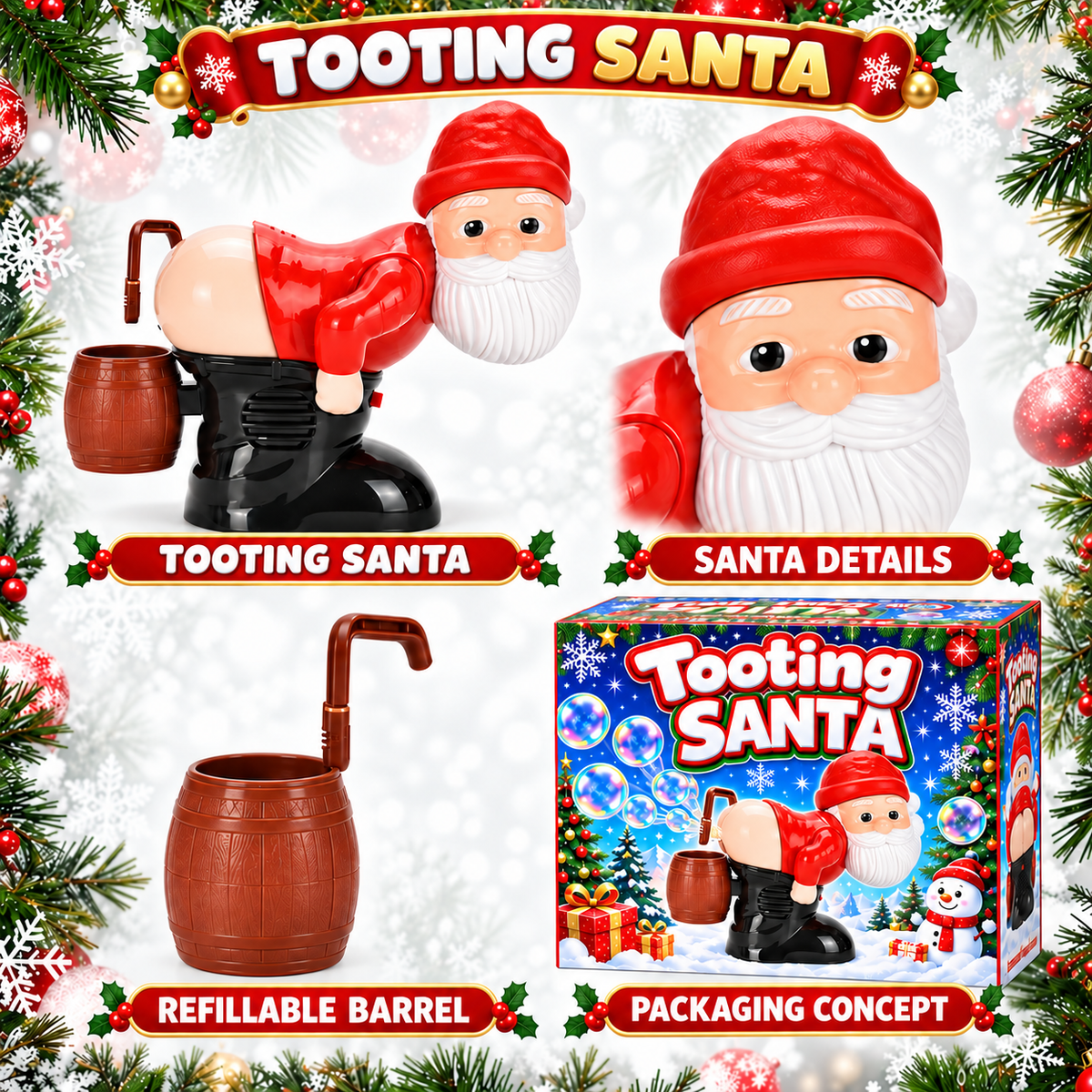 Tooting Santa Bubble Machine
