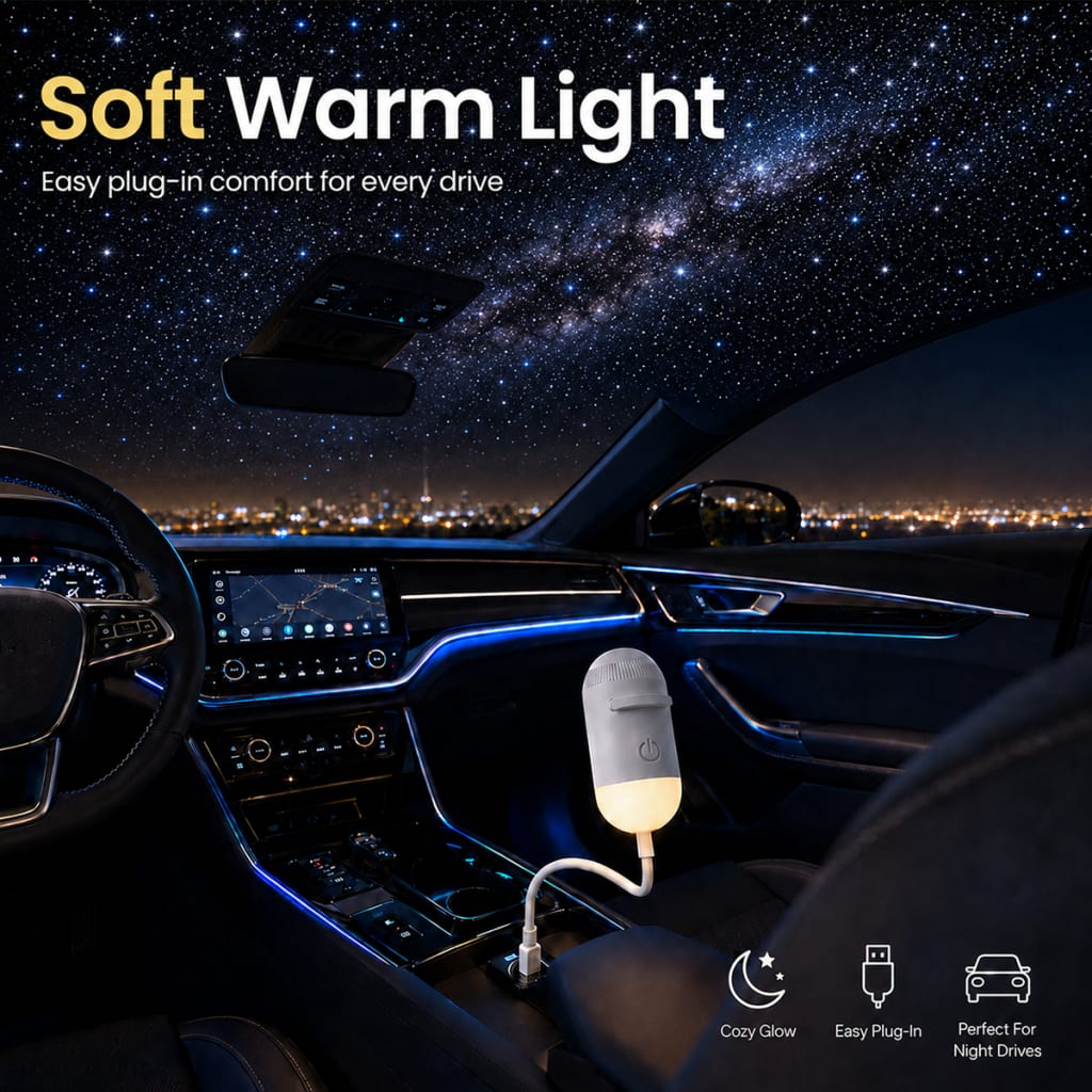 GalaxyGlow™ 2-in-1 USB Star Projector & Night Light