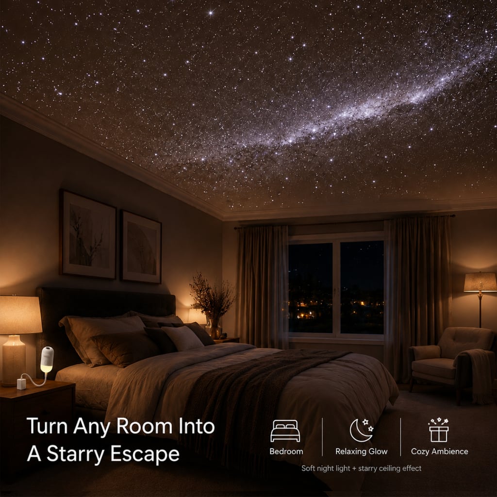 GalaxyGlow™ 2-in-1 USB Star Projector & Night Light