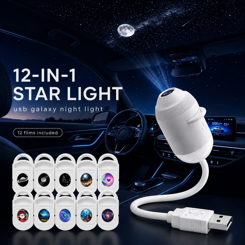 GalaxyGlow™ 2-in-1 USB Star Projector & Night Light