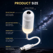 GalaxyGlow™ 2-in-1 USB Star Projector & Night Light