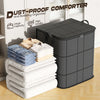 Pickivo space-saving dust-proof storage bin next to folded comforters and clothes